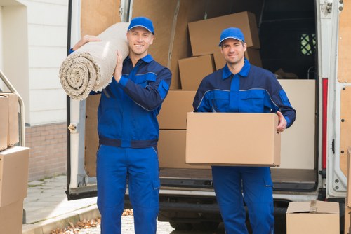 Commercial moving team planning a business relocation in Homerton