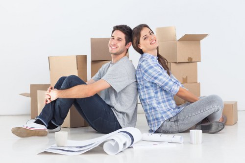 Loading furniture and boxes into a removal van in Homerton