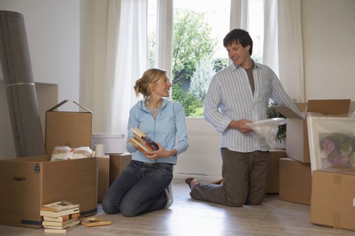 Van removal service handling boxes and furniture for a local move in Homerton