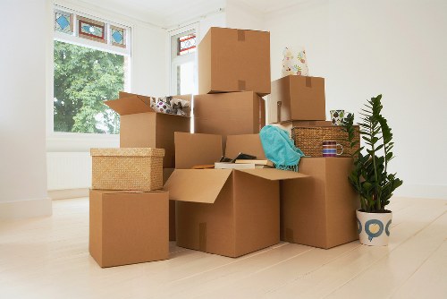 Packed removals van ready for transport in East London