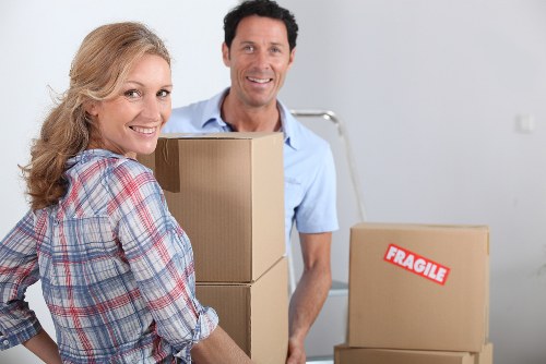 Packing office equipment and furniture for a Homerton workplace move