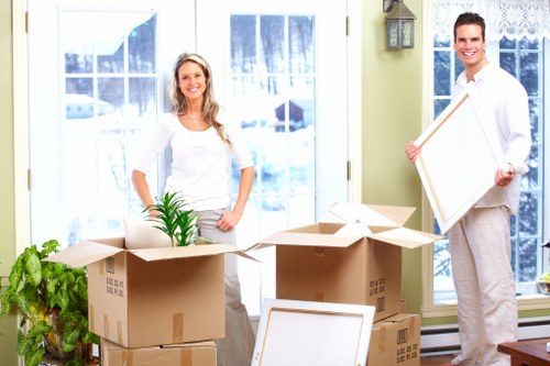 Packing and moving household items for a Homerton customer