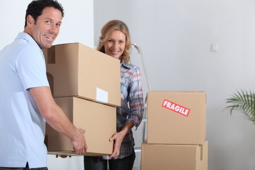 Moving truck parked for a flat or house move in Homerton